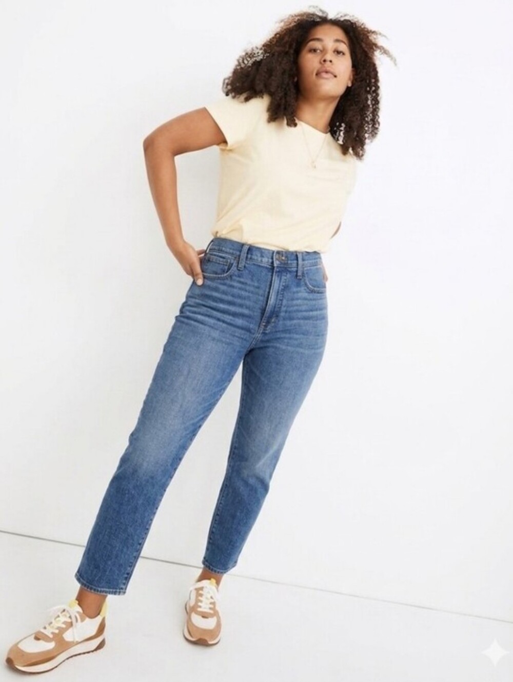 Madewell Women's Classic Straight Medium Wash Blue Denim Jeans (30)